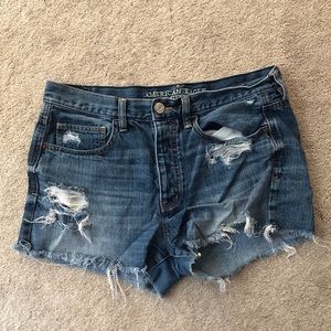 American Eagle distressed jean shorts